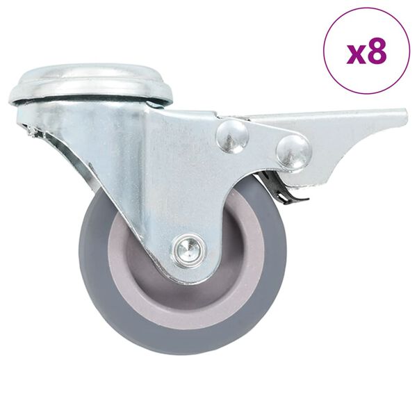 vidaXL L&auml;nkhjul med bulth&aring;l 8 st 50 mm