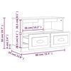 vidaXL TV-sk&aring;p vit h&ouml;gglans 80x35x50 cm konstruerat tr&auml;