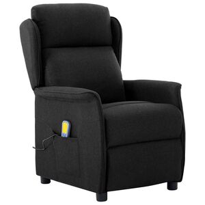 vidaXL Massagef&aring;t&ouml;lj med kudde Svart 93.5 x 67.5 x 101.5 cm tyg
