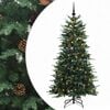 vidaXL Plast Hingad Julgran 120 cm 150 LED-lampor Varmvit PE & PVC
