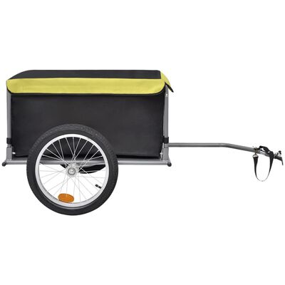 vidaXL Cykelvagn 65 kg svart och gul