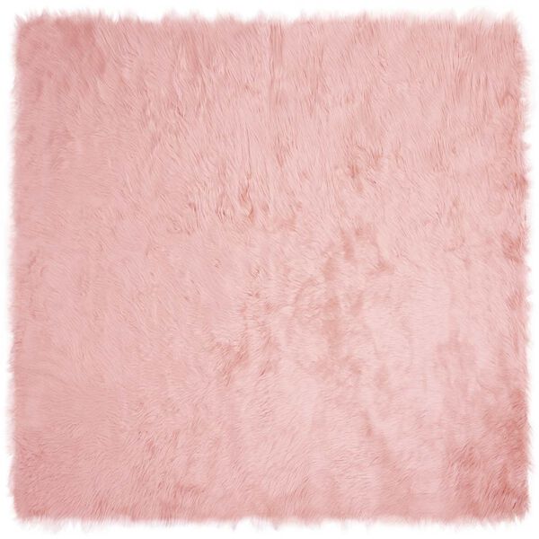 vidaXL Fusk Skinnmatta Tafalla Rosa 160 x 160 cm Polyester