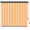 vidaXL Rullgardin utomhus 160x250 cm vit och orange