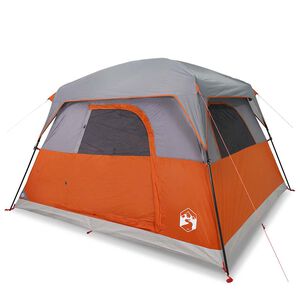 vidaXL Campingt&auml;lt 4 personer orange vattent&auml;tt