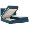 vidaXL Ottoman s&auml;ngram med madrasser m&ouml;rkbl&aring; 160x200 cm sammet