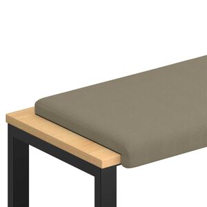 vidaXL B&auml;nk kudde Texturerad Sammet Kaki Djup 35 cm