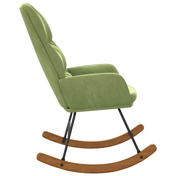 vidaXL Gungstol ljusgr&ouml;n sammet