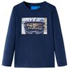 T-shirt med l&aring;nga &auml;rmar f&ouml;r barn marinbl&aring; melange 116