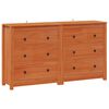 vidaXL Sideboard 2 st VaxBrun 140 x 35 x 80 cm Massivt furu