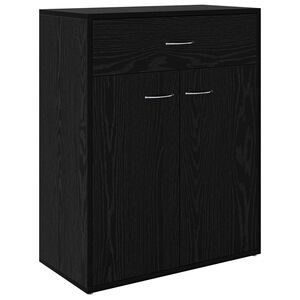 vidaXL Sideboard Svart Ek 60 x 30 x 75 cm Konstruerat tr&auml;