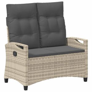 vidaXL Tr&auml;dg&aring;rdsb&auml;nk med kudde 105 x 60 x 112 cm st&aring;l