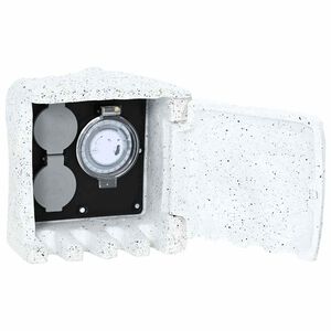 vidaXL Stenformat trädgårdsuttag med timer
