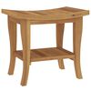 vidaXL Sidobord f&ouml;r badrum 50x35x45 cm massiv teak