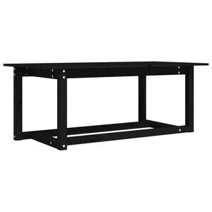 vidaXL Soffbord svart 110x55x45 cm massiv furu