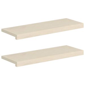 vidaXL Trappsteg 2 st 70 x 25 x 2 cm Vit Massivt Ektr&auml;