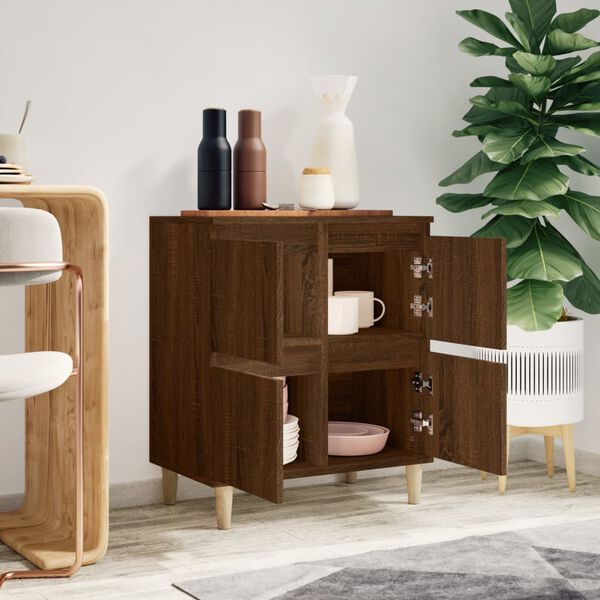 vidaXL Byrå brun ek 60x35x70 cm konstruerat trä