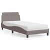vidaXL Bed with Mattress "Dover" Taupe 80x200 cm Fabric