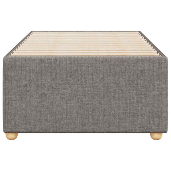 vidaXL Sängram utan madrass Taupe 90x200 cm tyg