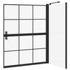 vidaXL Duschsk&auml;rm f&ouml;r Bad Svart och Transparent 116 x 68 x 128 cm