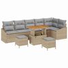 vidaXL Tr&auml;dg&aring;rdsoffset 9 st Beige konstrotting