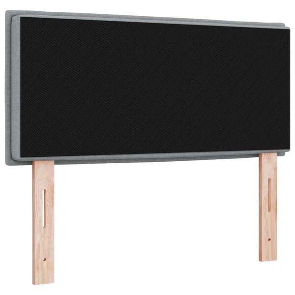 vidaXL Huvudgavel med huvudgavel Ljusgr&aring; 90 cm Konstl&auml;der