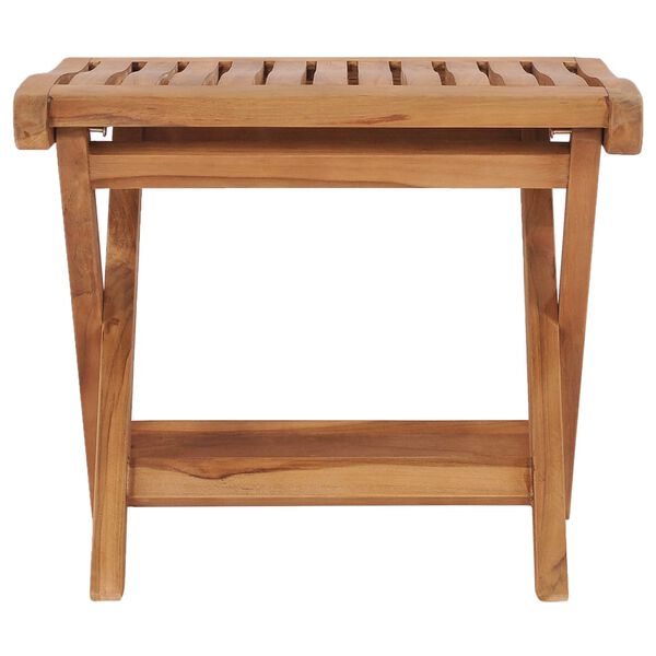 vidaXL Hopfällbar fotpall 46,5x49x41,5 cm massiv teak