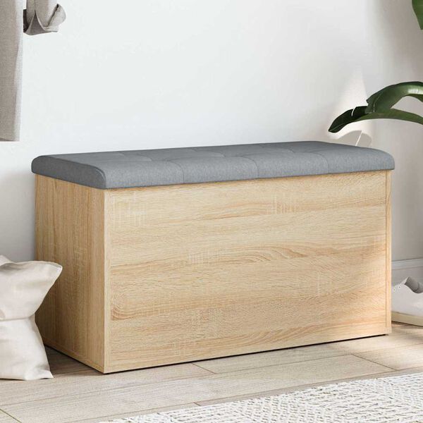 vidaXL F&ouml;rvaringsb&auml;nk Sonoma Ek 82x42x45 cm konstruerat tr&auml;