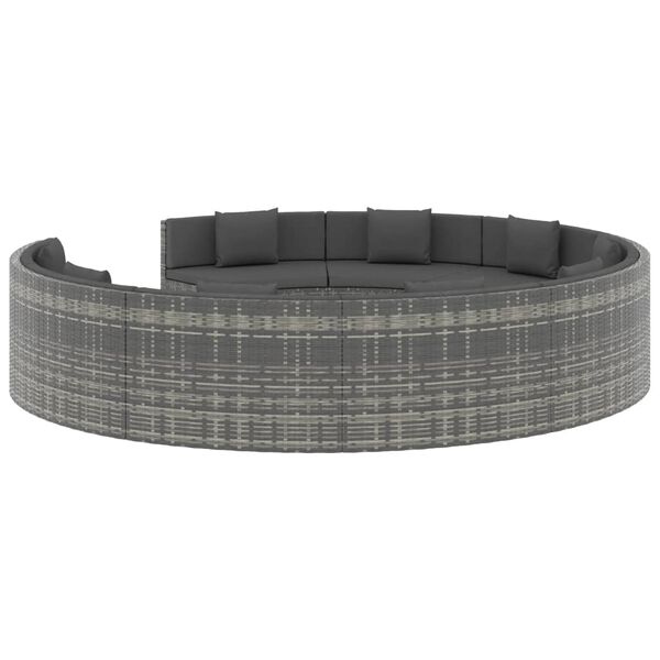 vidaXL Loungegrupp f&ouml;r tr&auml;dg&aring;rden 10 delar m. dynor konstrotting gr&aring;