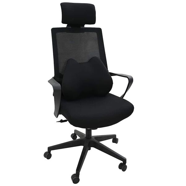 vidaXL Kudde med kudde Justerbar Svart 42 x 32 x 14 cm Polyester