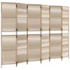 vidaXL Rumsavdelare 6 paneler beige konstrottning