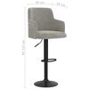 vidaXL Barstolar 2 st ljusgr&aring; sammet