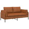 vidaXL 2-sits soffa Brun 188 x 81 x 89 cm Konstl&auml;der