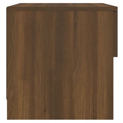 vidaXL Sängbord väggmonterat brun ek konstruerat trä