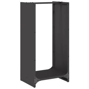 vidaXL Vedst&auml;ll svart 40x30x80 cm kallvalsat st&aring;l