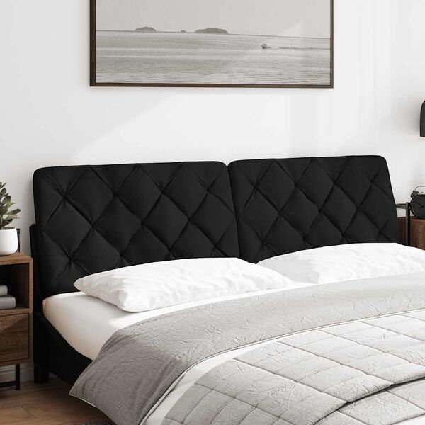 vidaXL Headboard Cushion Black 180 cm Fabric