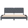 vidaXL Bed Frame without Mattress Dark Grey 180x200 cm Velvet