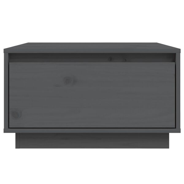 vidaXL Soffbord grå 55x56x32 cm massivt furu