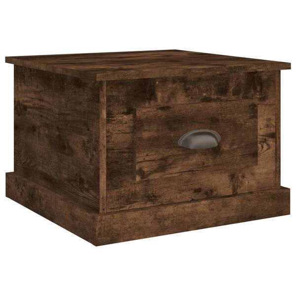 vidaXL Soffbord r&ouml;kf&auml;rgad ek 50x50x35 cm konstruerat tr&auml;