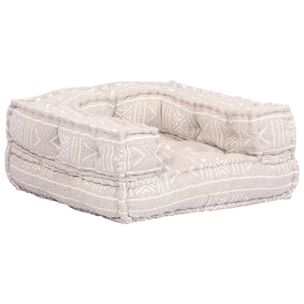 vidaXL Modulpuff beige tyg