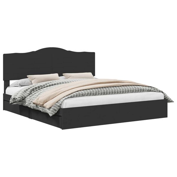 vidaXL F&ouml;rvaringss&auml;ng med l&aring;da Svart 200 x 200 cm Konstruerat tr&auml;