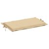 vidaXL Solsängsdyna melerad beige 186x58x4 cm tyg