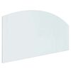 vidaXL Glas eldstad platta Transparent 120 x 60 cm Glas