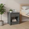 vidaXL Sängbord mörkgrå 35x30x40 cm massiv furu