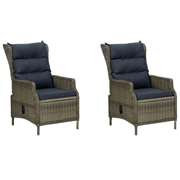 vidaXL Matgrupp f&ouml;r tr&auml;dg&aring;rden med dynor 7 delar konstrotting brun