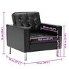 vidaXL Fåtölj svart 75x70x75 cm konstläder