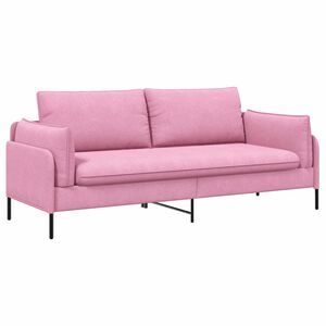 vidaXL 3-Sits soffa Rosa 222 x 81 x 89 cm Tyg