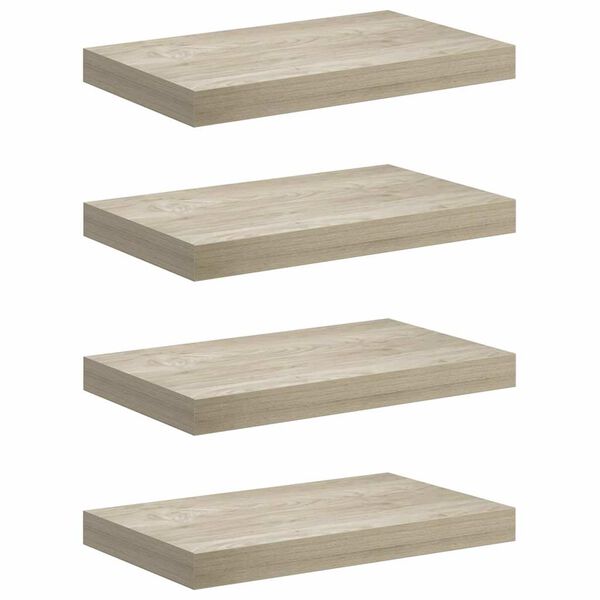 vidaXL Sv&auml;vande v&auml;gghyllor 4 st ek 40x23x3,8 cm MDF