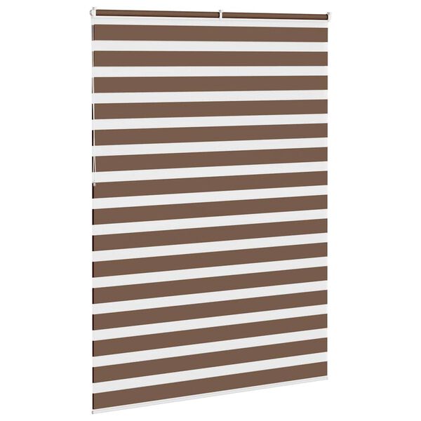 vidaXL Rullgardin zebra brun 160x230 cm tyg bredd 155,9 cm polyester