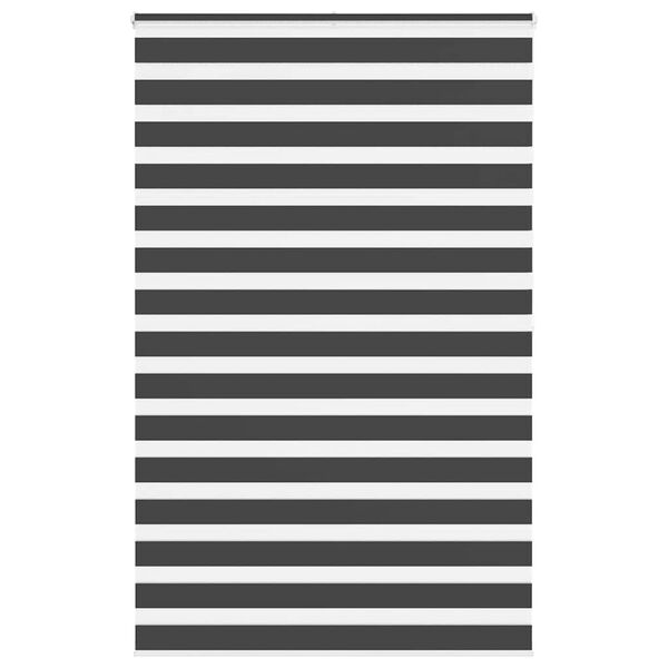 vidaXL Rullgardin zebra svart 150x200 cm tyg bredd 145,9 cm polyester