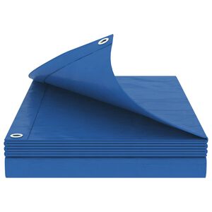 vidaXL Tarpaulin med &ouml;glor Bl&aring; 2 x 3 m 180 gsm PE